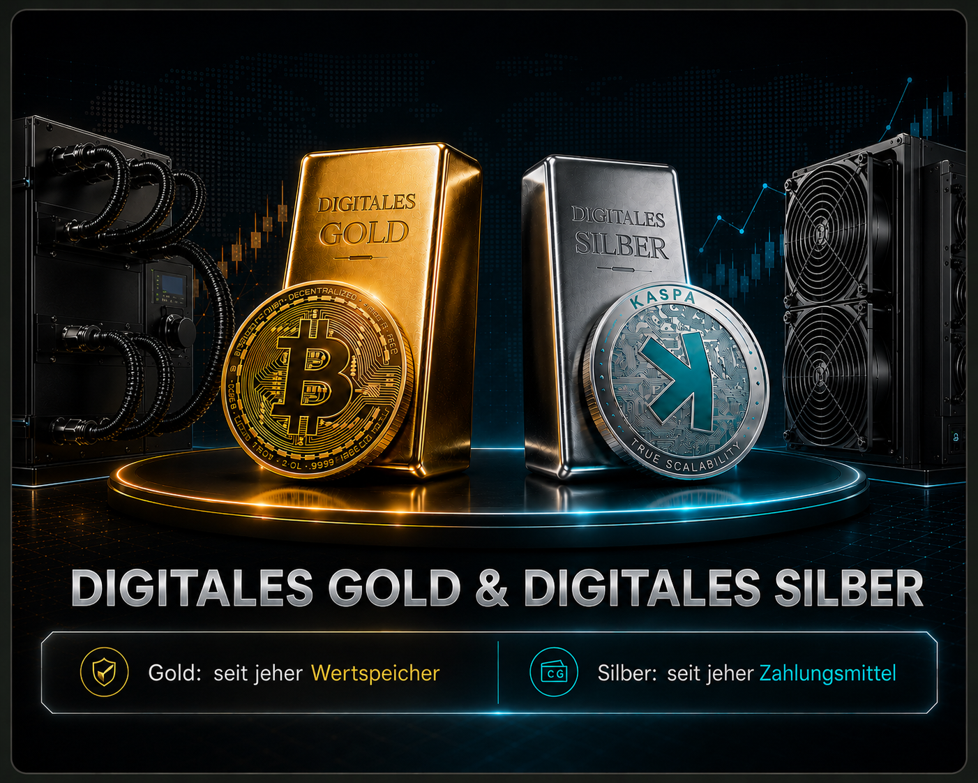 Digitales Gold und digitales Silber
